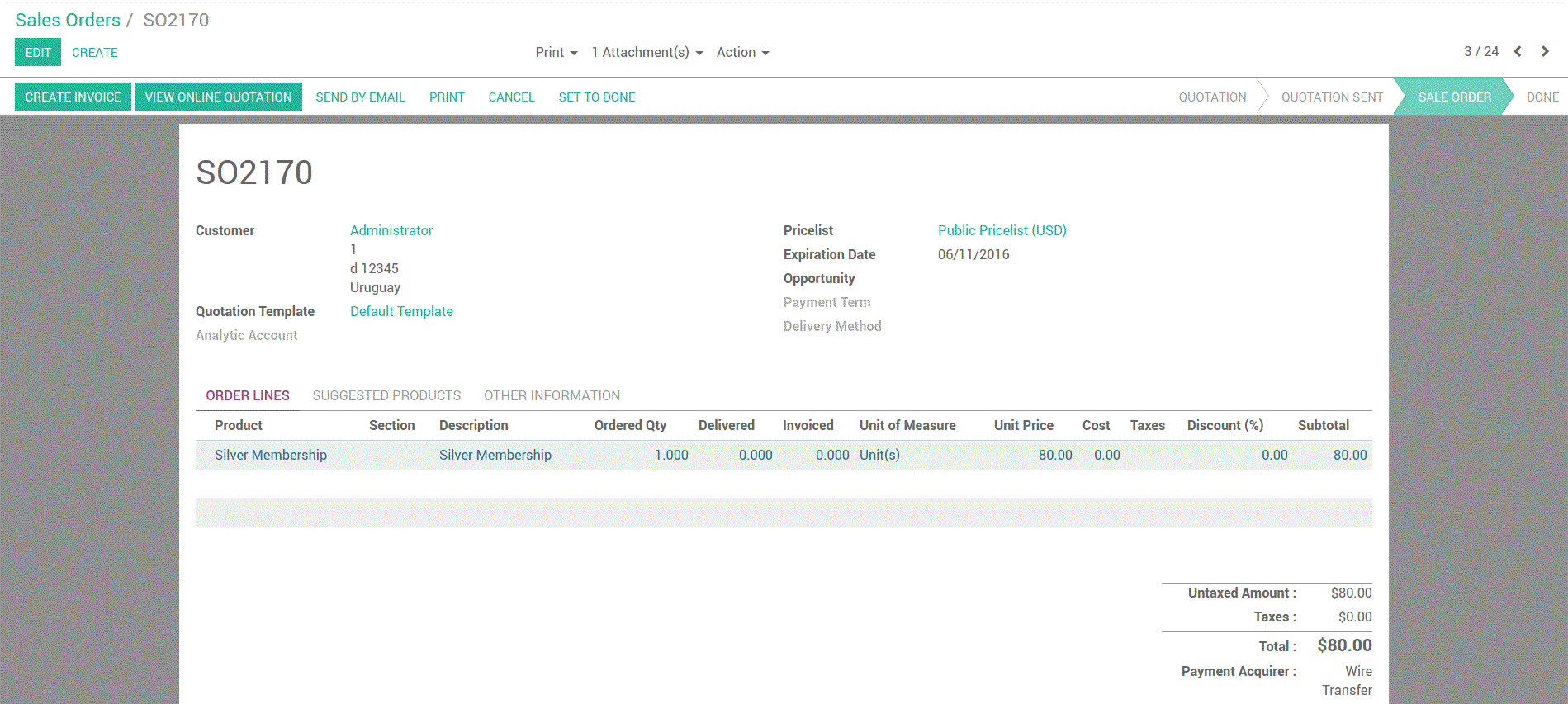 Contract Management in odoo